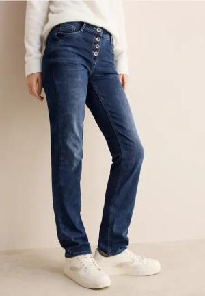 Cecil Damen Straight Leg Jeans in Blau, Gr: 36