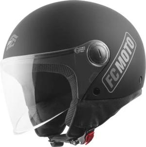 FC-Moto Motorradhelm Square-RS Jethelm (mit Visier, waschbar), herausnehmbares Visier