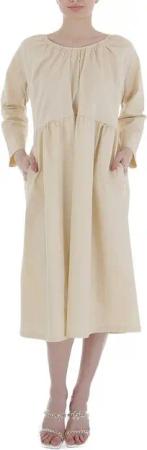 Ital-Design Sommerkleid Damen Boho/Hippie Sommerkleid in Beige