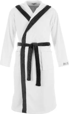 Di Ficchiano Bademantel Di Ficchiano Herren Bademantel MONZA mit Kapuze, wadenlang, Polyester, Weitenverstellung, Bindegürtel