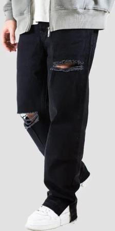 UNEFFECTED Wide Destroyed Loose Fit Jeans