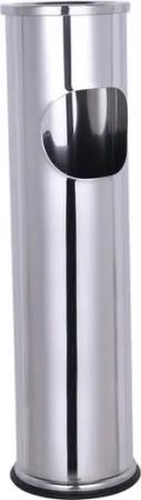 Mojawo Aschenbecher XL Standaschenbecher Windaschenbecher Mülleimer Outdoor Chrom
