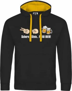 deinshirt Kapuzenpullover Herren Kapuzenpullover Schere Stein paar Bier Mit Print Motiv, Grafik