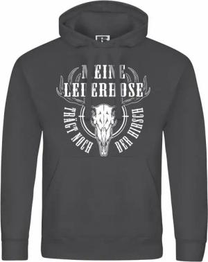 deinshirt Kapuzenpullover Herren Kapuzenpullover Meine Lederhose trägt noch der Hirsch Mit Print Motiv, Grafik