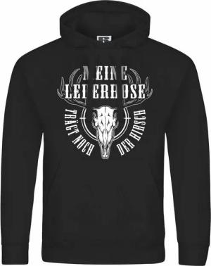 deinshirt Kapuzenpullover Herren Kapuzenpullover Meine Lederhose trägt noch der Hirsch Mit Print Motiv, Grafik
