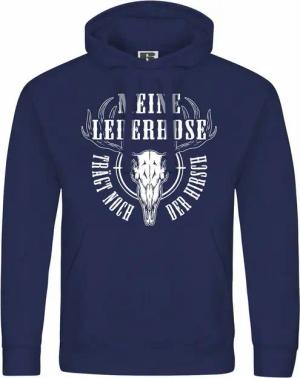 deinshirt Kapuzenpullover Herren Kapuzenpullover Meine Lederhose trägt noch der Hirsch Mit Print Motiv, Grafik