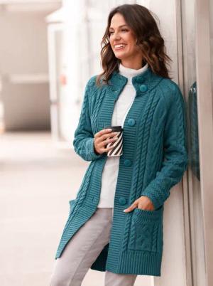 Longstrickjacke