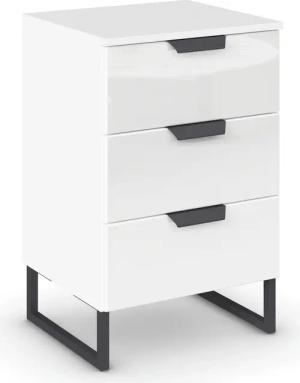 rauch Nachtkommode "Modern by Aditio", mit Glasfront und Kufenfuß, 3 Schubladen mit Softclose-Funktion