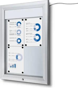 Showdown Displays Hängevitrine Showdown Displays Schaukasten Premium für Außen - 4x DIN A4 - LED (1-St)