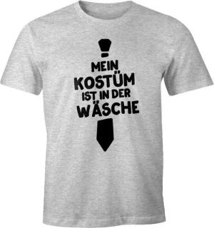 MoonWorks Print-Shirt Herren T-Shirt Mein Kostüm ist in der Wäsche Fasching Faschings-Shirt Fun-Shirt Moonworks® mit Print