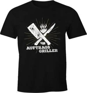 MoonWorks Print-Shirt Herren T-Shirt Auftragsgriller Fun-Shirt Grill-Shirt BBQ Moonworks® mit Print