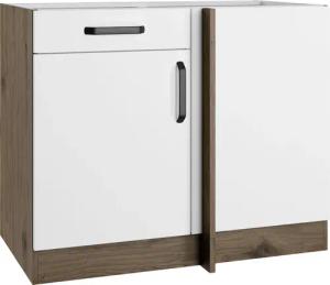 wiho Küchen Eckunterschrank "Elba", Breite: 110 cm, mit Schubkasten und zusätzlichem Einlegeboden