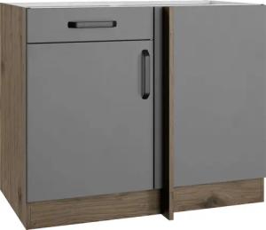 wiho Küchen Eckunterschrank "Elba", Breite: 110 cm, mit Schubkasten und zusätzlichem Einlegeboden