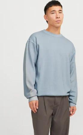 Jack & Jones Sweatshirt "JJECHARGE FADED SWEAT CREW NECK NOOS", mit Rippbündchen
