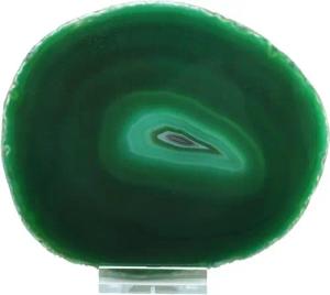 Steinfixx® Mineralstein Achatscheibe 7-8 cm mit Acrylständer I beidseitig poliert, (lila, rot, grün, blau, schwarz oder braun, 1-St., Brasilien), Blickfang I Heilstein
