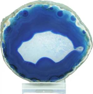 Steinfixx® Mineralstein Achatscheibe 7-8 cm mit Acrylständer I beidseitig poliert, (lila, rot, grün, blau, schwarz oder braun, 1-St., Brasilien), Blickfang I Heilstein