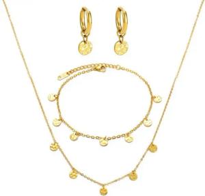 Kim Johanson Schmuckset Mond Plättchen (Set), 3 teiliges Set