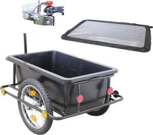 TRUTZHOLM Fahrradlastenanhänger Fahrradanhänger mit Kupplung 90L Plane Handwagen Transportanhänger