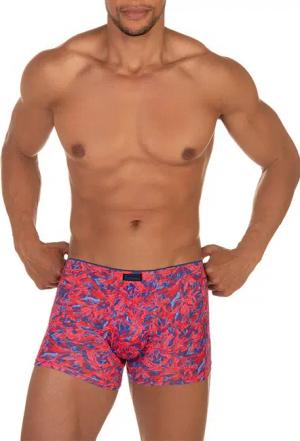 bruno banani Herren Shorts rosa Mikrofaser/Funktion Geprintet