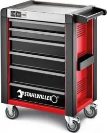 Stahlwille Werkstattwagen 95/6 PRO 6 Schubl. 496 x 827 x 1020 mm rot, RAL 3020; schwarz RAL 9005