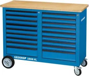 Gedore Rollwerkbank, 1,25 m breit, mit 18 Schubladen