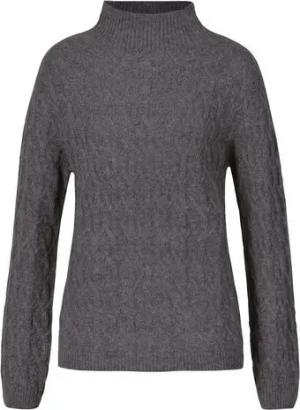 DAINIKA Kaschmirpullover Gestrickter Damen Kaschmirpullover mit Merinoanteil und Zopfmuster Warmweicher Damen Wollpullover für kalte Tage