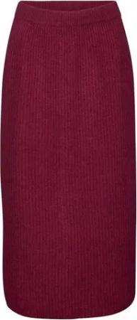 DAINIKA Strickrock Langer Damen Wollrock aus Yakwolle mit Rippmuster und Bündchen Weicher Rippstrickrock für stilbewusste Outfits