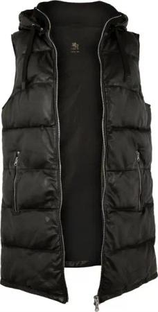 Otto Kern Lederjacke Wendy OTTO KERN - Damen Lederweste Steppweste Kapuze schwarz