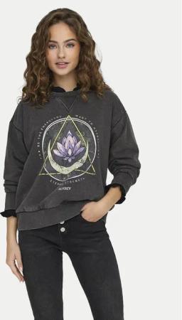ONLY Sweatshirt Lucinda 15340912 Grau Regular Fit