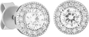 ICED STUFF Ohrringe Diamond Stud Baguette Weißgold