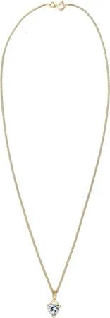 Elli Halsketten - Halskette Herz Infinity Zirkonia 585 Gelbgold - Gr. unisize - in Gold - für Damen