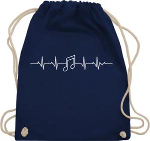 Shirtracer Turnbeutel Herzschlag Musik Note, Symbol und Zeichen Outfit