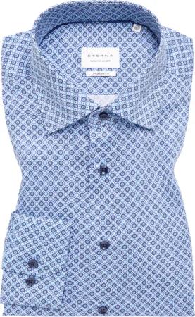 MODERN FIT Hemd in hellblau bedruckt