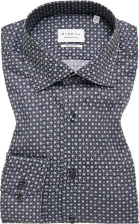 MODERN FIT Hemd in anthrazit bedruckt