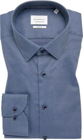 SLIM FIT Hemd in denim strukturiert