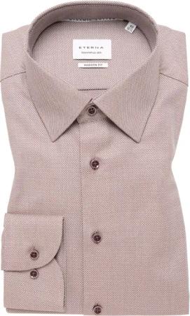MODERN FIT Hemd in beige strukturiert