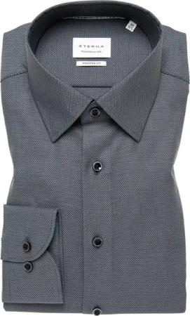 MODERN FIT Hemd in schwarz strukturiert