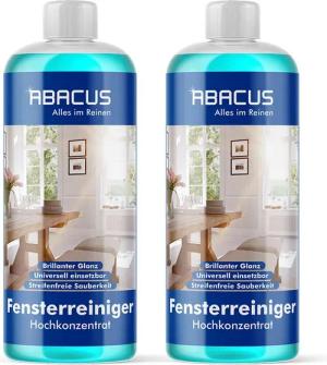 ABACUS Fensterreiniger Glasreiniger Scheibenreiniger Konzentrat Glasreiniger (Materialschonend, [- Vielseitig einsetzbar Streifenfreie Sauberkeit)