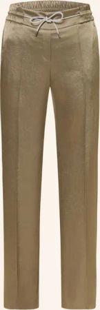 MARC CAIN Marlenehose aus Satin mit Schmucksteinen