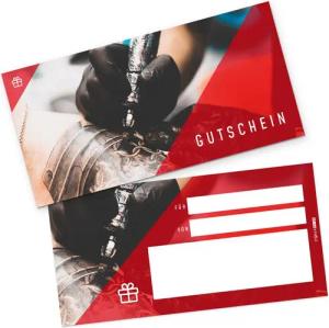 itenga Geschenkkarte itenga Geschenkgutschein Tattoo Tätowierung (Motiv 31) Postkarte zum A