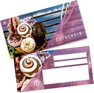 itenga Geschenkkarte itenga Geschenkgutschein Eis Eiscafé (Motiv 28) Postkarte zum Ausfülle