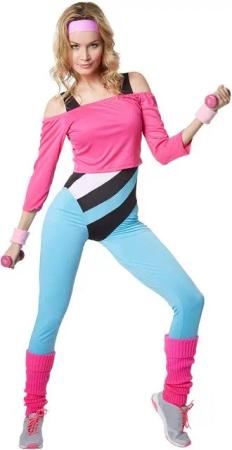 dressforfun Kostüm Frauenkostüm Aerobic-Star, Aerobic-Outfit im Stil der 80er Jahre