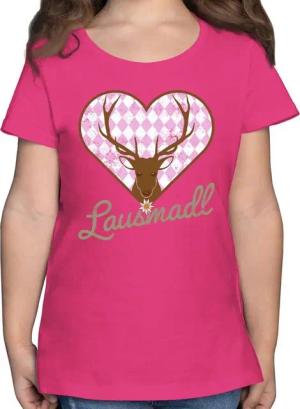 Shirtracer T-Shirt Lausmadl Hirsch Mode für Oktoberfest Kinder Outfit