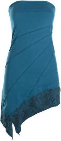 Vishes Sommerkleid Mini Bandeau Kleid Sommerkleid Patchworkkleid Tunika, Boho, Hippie Style