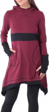 PUREWONDER Zipfelkleid Elfenkleid aus Jersey mit Zipfelkapuze Ganzjahreskleid