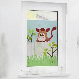 LICHTBLICK Fensterfolie Ochse Otto Tiere Ochse Otto grün weiß B/L: ca. 50x100 cm