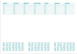 RNK-Verlag Schreibtischunterlage Office - 2024/2025/2026 weiß Papier 48,0 x 33,0 cm, 30 Blatt