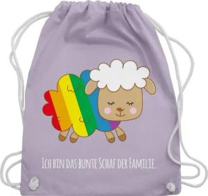 Shirtracer Turnbeutel Ich bin das bunte Schaf der Familie - weiß, LGBT Kleidung