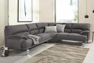 TRENDMANUFAKTUR Ecksofa "Cecilia II, in italienischen Design, bequem, hoher Sitzkomfort, L-Form", extrabreite Armlehnen für noch mehr Sitzkomfort