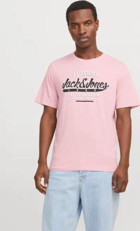 Jack & Jones Rundhalsshirt "JJELOGO TEE SS O-NECK 2 COL SS25 SN", mit Logo Print